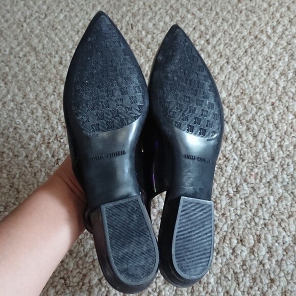 Stuart Weitzman black holographic patent leather slingback flats size 7.5 N - Picture 10 of 12